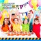 4E's Novelty 8-Pack Construction Cone Cups, 10oz Plastic Cup with Lid & Straws, Construction Theme Party Cups